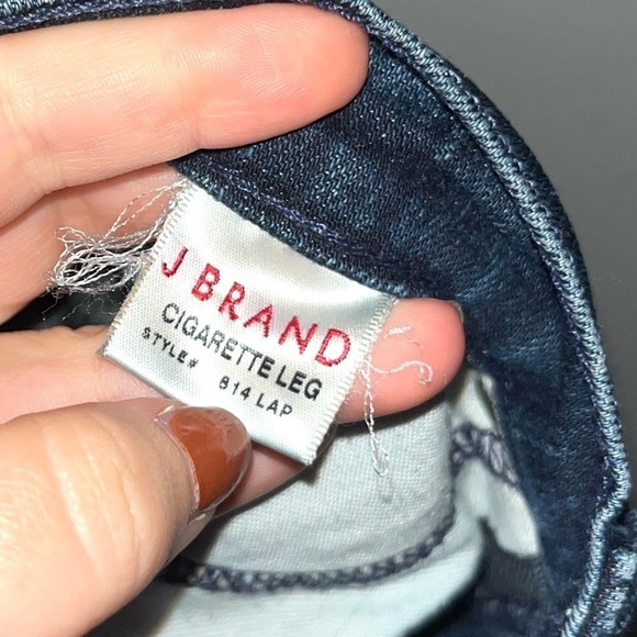 J BRAND Cigarette Leg Low Rise Blue Jeans Size 28 - Picture 4 of 10